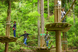 高知・津野町・フォレストアドベンチャー】みんなで楽しも！キャノピー