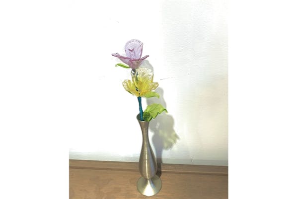 ヴェネチアン 花入 美品 東京・台東・ガラス工芸】<ヴェネチアン・ローズプラン>自分だけの