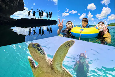 学生超お得☆ANA誌掲載【青の洞窟】2歳〜85歳☆ウミガメ遭遇率99