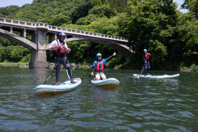 【栃木・那須烏山・SUP】初めての方も大歓迎！風光明媚な那珂川で思いっきり川遊びを楽しもう！