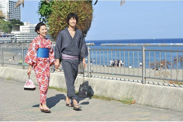 【静岡・熱海・着物レンタル】熱海で町歩きデートプラン！男女着物・浴衣のレンタル