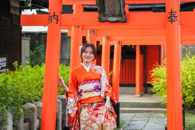 【京都駅・着物レンタル】京都駅八条口徒歩1分！ 着物・浴衣レンタルで京都満喫！ 手ぶらでOK♪