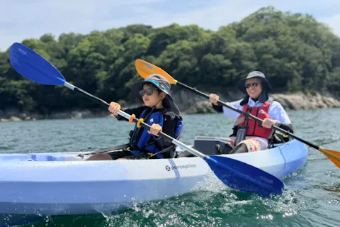 【香川・さぬき・シーカヤック】シーカヤックで出かけよう！海の冒険コース3時間＜初心者・小学生OK！＞