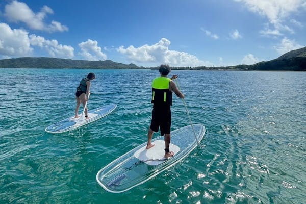 鹿児島・奄美大島・クリアSUP＆カヤック】当日予約可能！海からしか