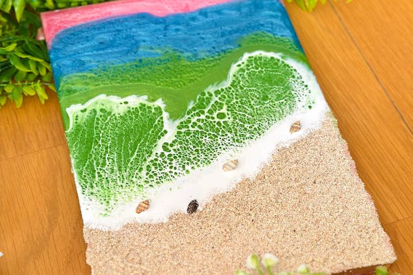 沖縄・宮古島・海レジンアート】定番の「オーシャンボード製作