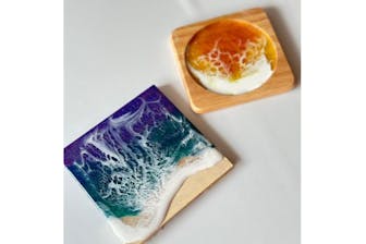 海亀横53㎝原画絵画海宮古島沖縄レジンアート可能幸運お城