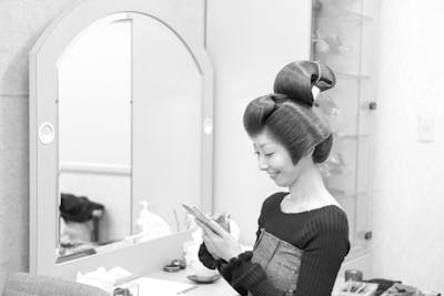 大衆演劇　花嫁かつら　島田 花嫁かつら・日本髪かつら（文金高島田）明るい栗色；新古品