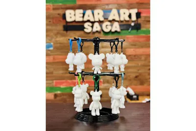 ちびクマ キーホルダー】【武雄市×ベアアート】佐賀県でベアアートが