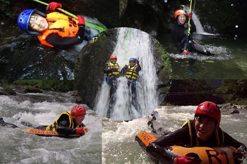 【東京・奥多摩・1日コンボプラン】東京の秘境奥多摩を1日満喫するコンボプラン・半日ハイドロスピード＋本格的キャニオニング＜ランチサービス／写真動画付き＞