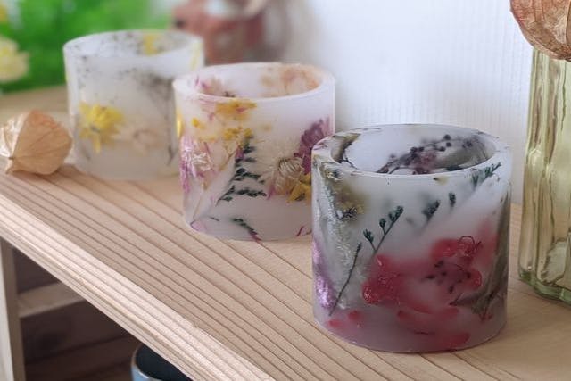 【北海道・帯広・キャンドル作り】好きなお花を閉じ込めて、繰り返し楽しめる癒しのボタニカルキャンドルランタン
