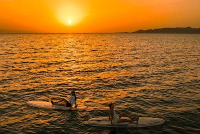 石垣島/夕日】ドローン撮影無料！サンセットクリアSUPツアー【データ