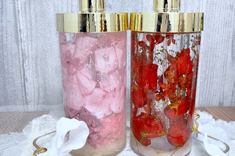 渋谷でハーバリウムディスペンサー体験！お好きな色合いで作れます♪映え作品、アクセス◎当日お持ち帰りOK