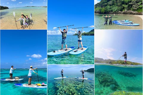 【沖縄・石垣島・SUP】＜半日＞南の島でSUP体験！透明度抜群な海でたっぷり遊ぼう！女性ガイドが担当/１組様貸切/送迎・写真込み/手ぶら参加OK