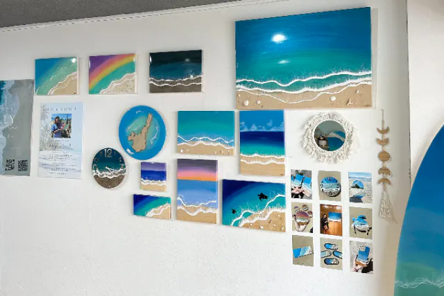石垣島/レジンアート体験】海の「オリジナル掛け時計」製作♪思い出の