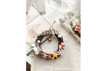 手作りリース 手作り リース HOPE 直径約30cm ナチュラル インテリア おしゃれ 飾り