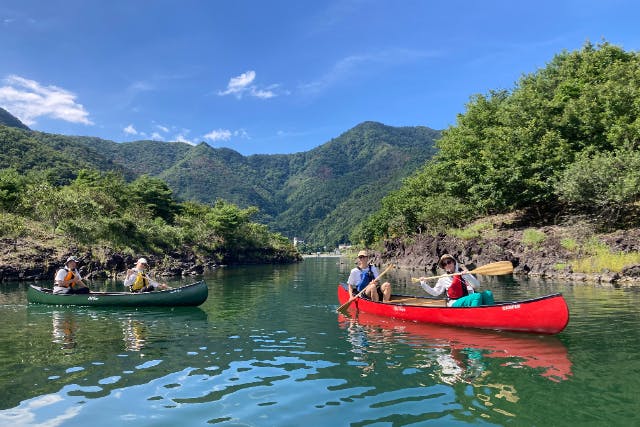 【山梨・富士五湖・精進湖・カナディアンカヌー体験】東洋のスイスといわれた美しい精進湖でカナディアンカヌー体験！