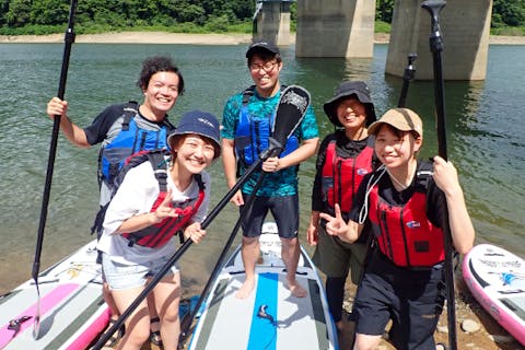 【アソビュー掲載記念割引中!!】【宮城/仙台】夏休みの思い出に♪大倉ダムSUP・エンジョイツアー♪小学生以上のお子様からご参加OK！女性・ファミリーにオススメです！
