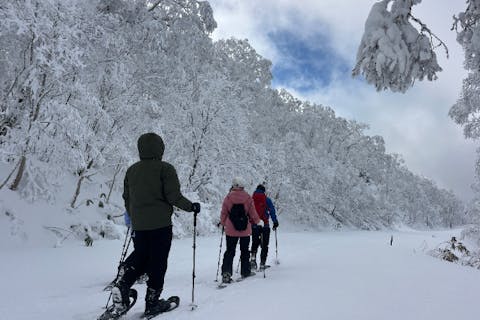 【洞爺・壮瞥】空と雪景色が出会う、天空のオロフレスノーシュー体験！小学生から参加可能・初心者大歓迎・送迎有・写真データは無料プレゼント♪