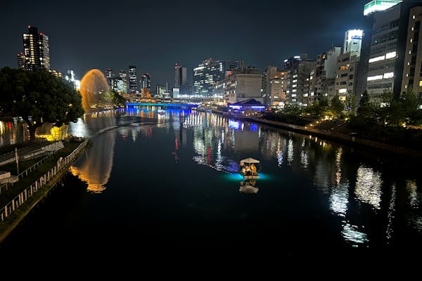 絶景夜景とウォーターショーが楽しめる！】夜の水上さんぽツアー中之島