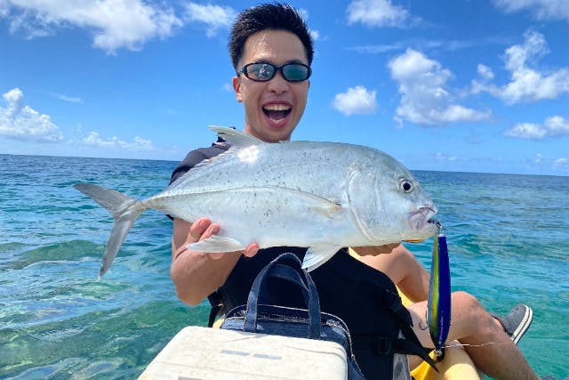 【石垣島 釣り】カヤックフィッシング 海やマングローブでルアーフィッシング！本格派から初心者まで大歓迎です。南の島にしかいない魚を釣ってみよう！＜1日コース＞