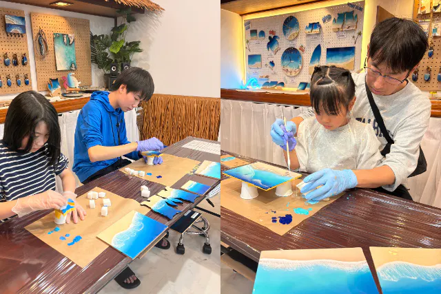 ☆大人気☆【宮古島】海レジンアート体験｜オーシャン時計22cm｜当日