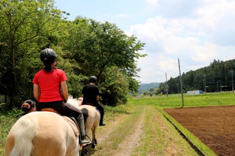 【埼玉・越生・ホーストレッキング】小学1年生から参加OK！空気がおいしい森の中を馬と一緒にお散歩しよう（東武東上線駅から徒歩15分）