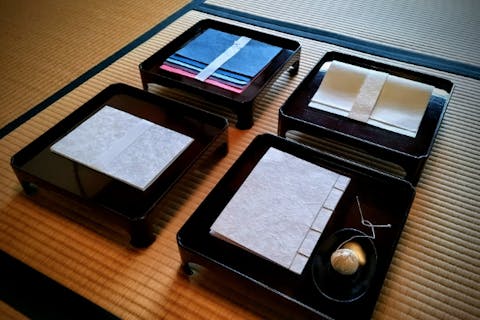 【山口県・山口市】伝統和紙職人の手すき和紙で作る「和」のノート◆１名様～体験OK！◆当日お持ち帰りOK（約90分～） こだわりの「和とじ」体験～徳地和紙にふれる～