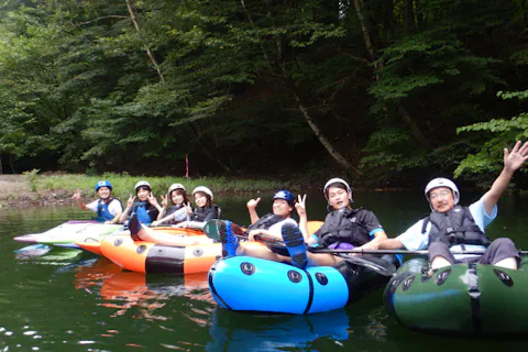 【秩父長瀞／埼玉 関東】長瀞周辺で『パックラフト＆カヤック半日W体験』　◎初めてOK！軽量ラフト型カヌー＆急流川下り用1人乗リバーカヤック体験ツアー