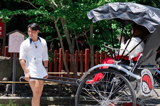 【30分】 浅草人力車の決定版！プロが魅せる粋な街めぐり【夏限定！地域最安値】
