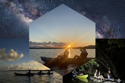 【石垣島/夜】☆煌びやかなサンセット×夜のマングローブ×星空ナイトカヤック☆わくわくの大人気欲張りカヤック体験ツアー♪