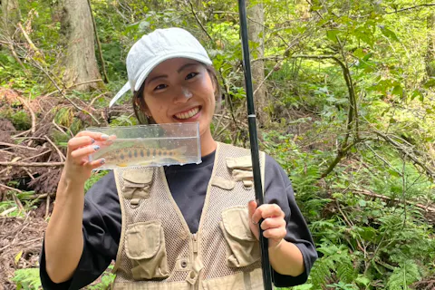 【角館・釣り体験】手ぶらでOK！桧木内川本流・支流で渓流釣り（4時間）