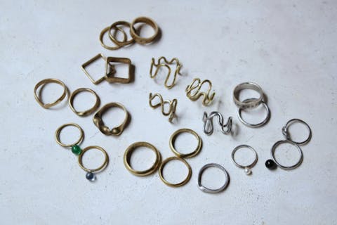 【大阪・住之江・真鍮＆シルバーリング作り】様々なオリジナルリングの制作が可能！２時間