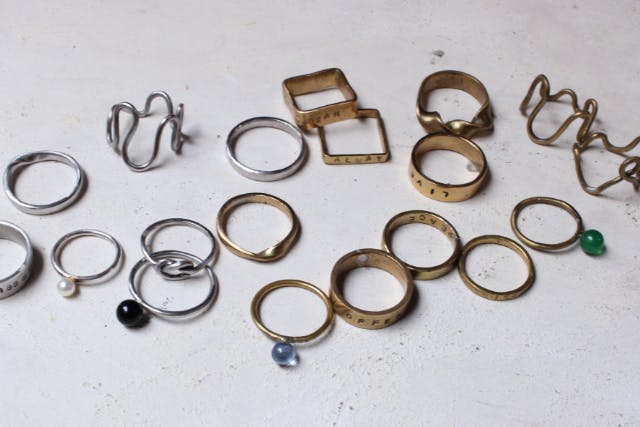 【大阪・住之江・真鍮＆シルバーリング作り】様々なオリジナルリングの制作が可能！２時間