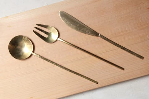 【大阪・住之江・真鍮カトラリー作り】スプーン・フォーク・バターナイフの制作が可能！２時間