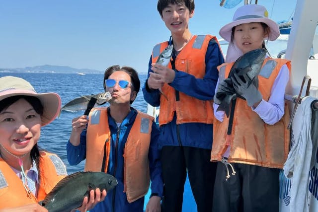 【首都圏・船釣り】レンタル全てコミの船釣り＆釣った魚のお食事＋ピックアップ・インストラクター付き！　＜初心者におすすめ！＞