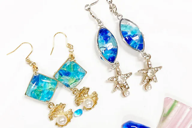 恩納村｜琉球ガラスカレット アクセサリー手作り体験 ピアス・ネックレスなど選べるアイテムで思い出を作ろう◎＜約1時間／沖縄本島＞