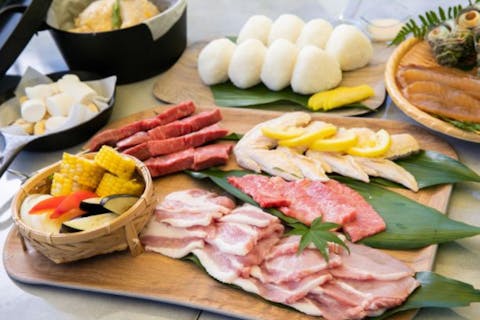 【愛知・美浜・手ぶらBBQ】繋コース：知多牛希少部位とダッチオーブン料理を味わい尽くす！手ぶらで贅沢BBQ！