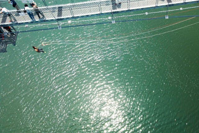 【大阪府・茨木市・バンジーブランコ】遂に関西に登場！ダム湖上の重力系絶叫アクティビティ！ブリッジスイング！