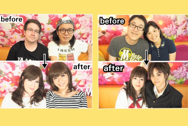 【初回割引 実施中！】コスプレ変身ヘアメイク&撮影(2名～6名様用プラン)＜ウィッグや衣装は全て無料！！＞お友達同士・カップル・ファミリーにおすすめ！