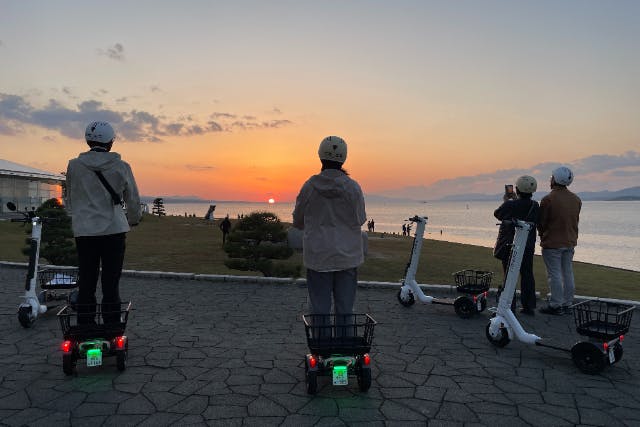 【最新モビリティで体感する絶景時間】 宍道湖に沈む夕日と自然をストリーモで楽しむ ※雨天中止