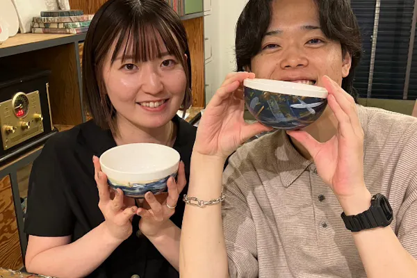 江戸茶寮渋谷店。茶器の絵付とお茶と和菓子の新体験！カラフルな江戸