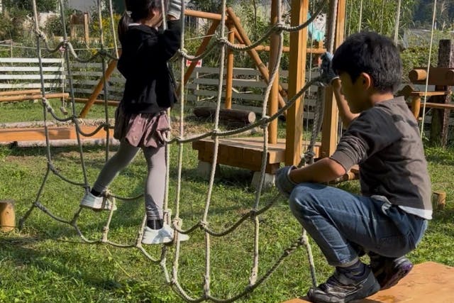 リトルクエスト【福岡・添田・アスレチック】ハーネスなしで自然体験ができるアスレチック施設！