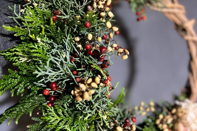 季節のリース作り