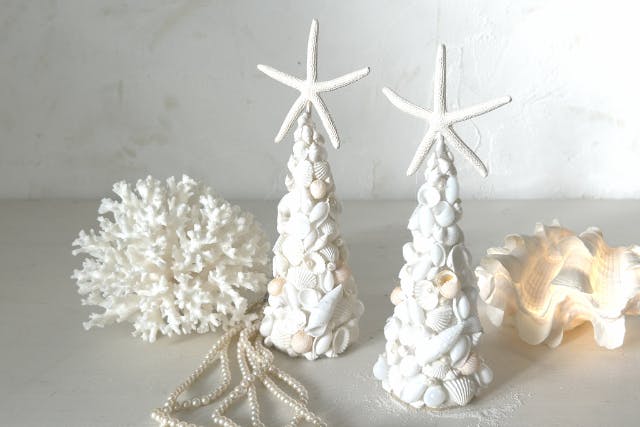 【湘南で“私だけ”のシェルパールツリー作り体験】海辺の旅の思い出に！白いパティオのあるSEA MOONでオリジナル作品をつくりませんか？湘南らしいオリジナル作品を楽しく作れます。