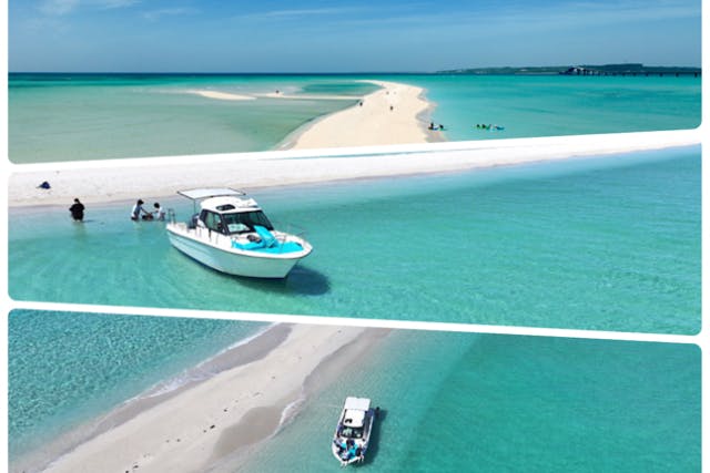 【宮古島/送迎可】幻の島　ユニの浜　上陸クルーズ上級ボートで優雅にワンランク上の旅(満足度◎) ドローンもハイスペック動画撮影　トイレ、お子様割り有