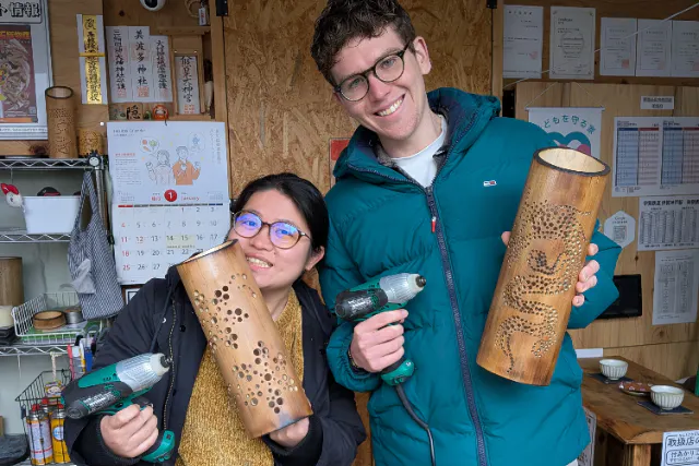 【竹あかり作り体験】全１５種から選べる間接照明として使える竹あかり作り！＼寝室などの間接照明に和の灯を♪／【手ぶら参加＆当日持ち帰り可】【大阪～車で２時間弱】【奈良～車で約１時間】