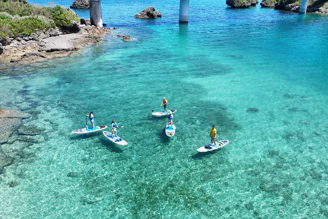 【完全貸切SUP】1名様OK！浜比嘉島・伊計島の絶景海さんぽ｜写真・動画無料プレゼント