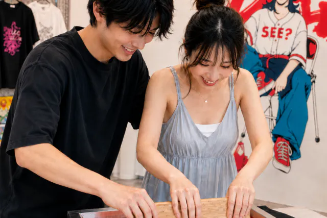 【広島・所要時間60分】すぐ持ち帰れる！気鋭アーティストのデザイン×好きな色で作る「世界に一つだけのオリジナル」Tシャツ作り！