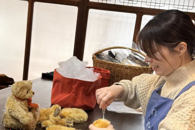 【倉敷美観地区】古民家アトリエで学ぶ本格テディベア3Days講座｜モヘア使用