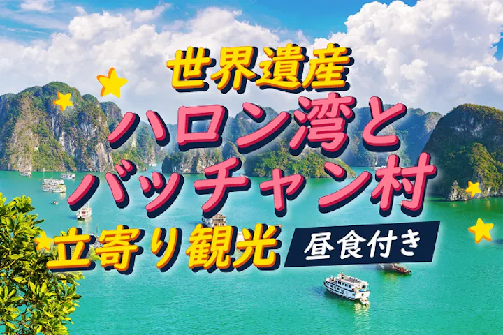 世界遺産ハロン湾クルーズ＆バッチャン村観光 日帰りツアー＜日本語ガイド付き＞ 